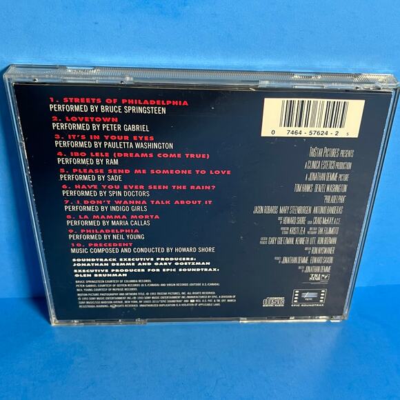 Philadelphia Movie Soundtrack CD 1993 Bruce Springsteen, Neil Young, Sade - Picture 2 of 5
